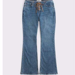 Curve Love High Rise 90s Relaxed Vegan Suede Lace Jean